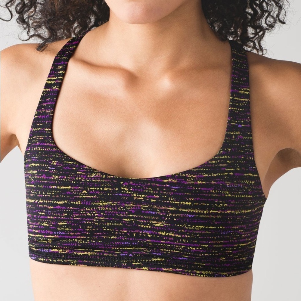 Women's Strappy Multicolor Sports Bra
